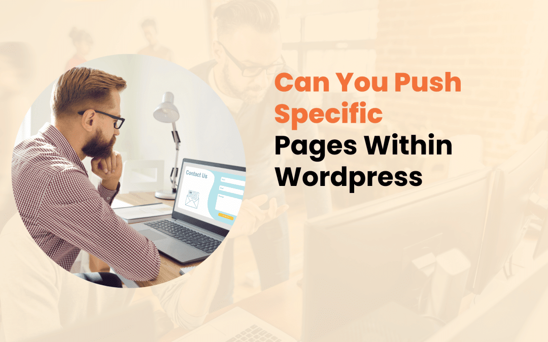 Can You Push Specific Pages Within WordPress​